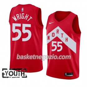 Canotte Bambino Toronto Raptors Delon Wright 55 2018-19 Nike Rosso Swingman